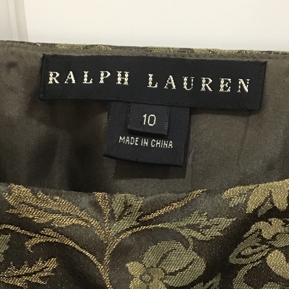 Ralph Lauren black label bustier in olive pattern silk - Picture 5 of 8